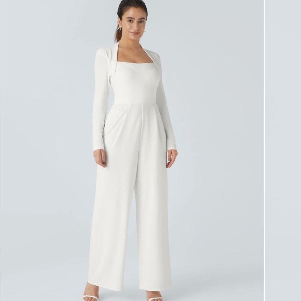 HALARA Elegant Cream Jumpsuit